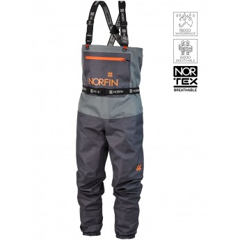Полукомбинезон забродный NORFIN PILOT STOCKINGFOOT GRAY 00 р.XS